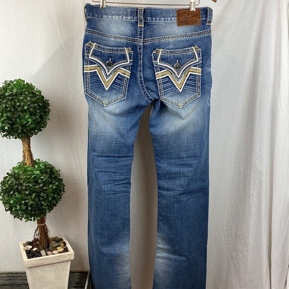 Affliction Men's Blue Denim Blake Jeans 31 - Picture 4 of 12